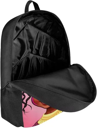Vista 3 de HUIACONG Mochilas para niñas, mochila escolar grande, adecuadas para niños de 5 a 19 años, Laugh Afro Girls Rosa, Casual