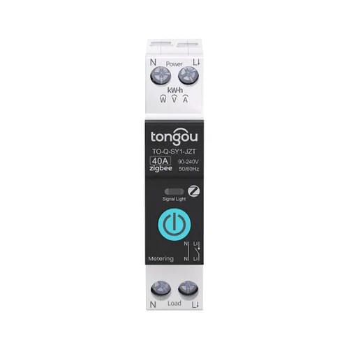 Vista 11 de TONGOU Interruptor inteligente ZigBee DIY 10A Interruptor para carril DIN 1P+N 90-240VAC Monitoreo de energía en tiempo real Control remoto