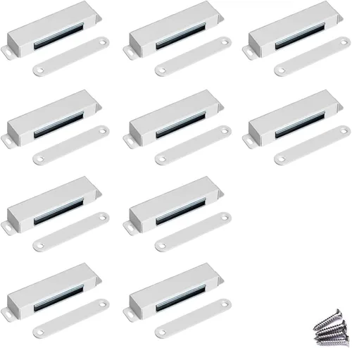 Vista 14 de WOOCH Pestillo magnético para puerta, 50 libras, de acero inoxidable de alta resistencia para cocina, baño, armario, armario, armario, puerta, cajón
