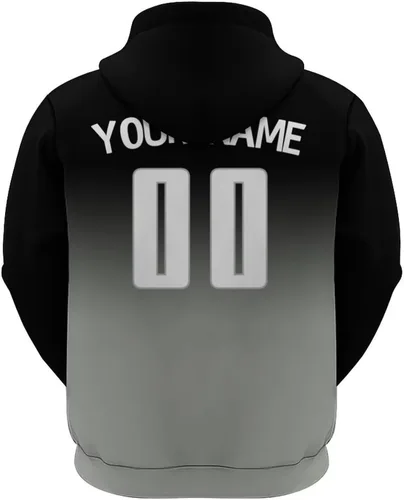 Vista 3 de Custom Hockey City Map Gradient Hoodies-Personalized Name Number Hooded Sweatshirts Hockey Fans Gifts for Men,Women,Youth