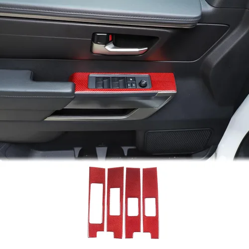 Vista 20 de Aunginsy Cubierta de Panel de Moldura de Botón de Elevación de Vidrio para Puerta de Automóvil Compatible con Toyota Tundra/Sequoia 2022-2025