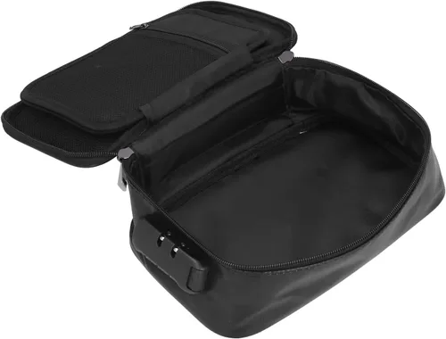 Vista 6 de Bolsa de archivo, bolsa de almacenamiento segura para certificado ignífugo con cerradura para senderismo para viajes para tarjeta para dinero