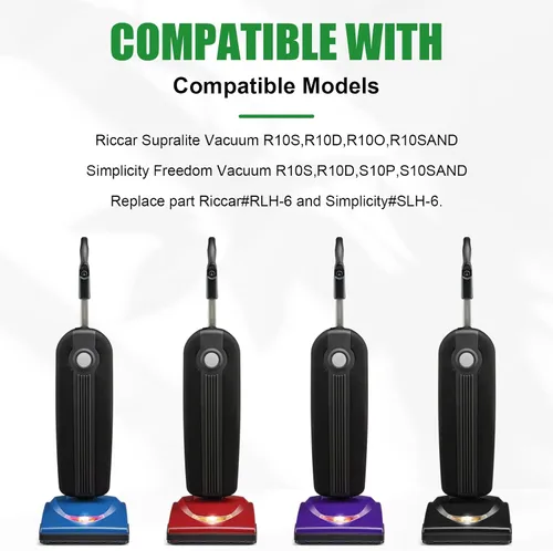 Vista 3 de Paquete de 12 bolsas de repuesto HEPA RLH-6 para aspiradoras verticales Riccar SupraLite R10S R10D R10O R10SAND Simplicity Freedom R10S R10D S10P
