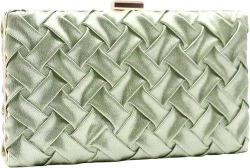 Vista 3 de Mogor Bolso de mano de hombro con cinta trenzada vintage para mujer