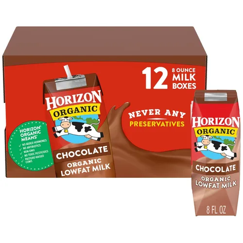 Vista 19 de Horizon Organic Cajas de leche bajas en grasa, fresa, 8 onzas, paquete de 6 8g Protein per Serving, 1% Lowfat, USDA Organic, No Refrigeration