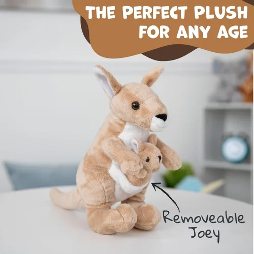 Vista 3 de Wishpets Animal de peluche - Juguete de peluche suave para niños - 10.5" canguro
