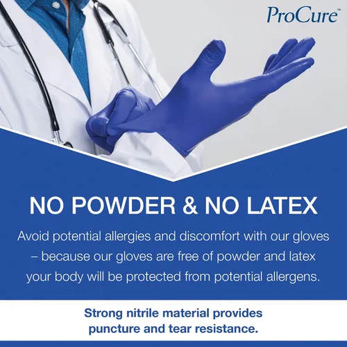Vista 5 de Guantes desechables de nitrilo – Paquete de 2,000 unidades, sin polvo y látex, guantes de examen médico
