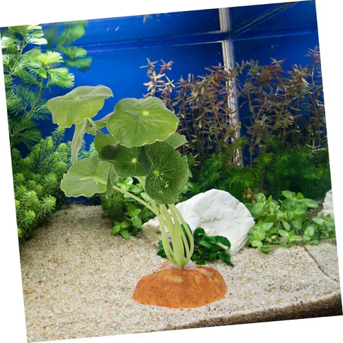 Vista 3 de ABOOFAN Terrario de reptil, barba, araña, plantas, decoraciones de peces para tanque, acuario, planta falsa, decoración de cueva, pecera, planta