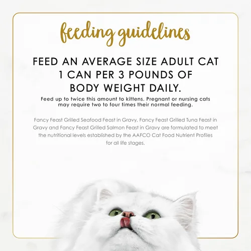 Vista 6 de Purina Fancy Feast - Alimento húmedo a la parrilla para gatos, colección de mariscos en paquete variado de alimentos húmedos para gatos