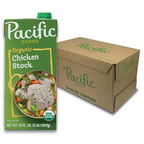 Vista 9 de Pacific Foods - Caldo de pollo orgánico sin sal, caja de 32 onzas (paquete de 12)