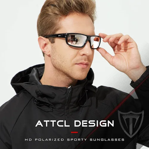 Vista 2 de ATTCL - Gafas de sol polarizadas para hombres - Gafas deportivas de pesca 100% protección UV