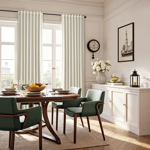 Vista 44 de Guken Cortinas opacas de lino, 2 paneles rústicos, elegantes, 100% opacas, con aislamiento térmico, banda de ganchos y trabilla trasera, 52 x 84