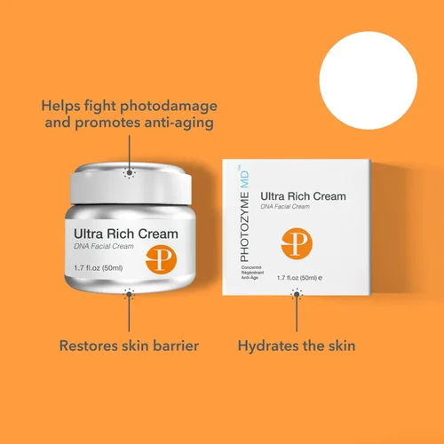 Vista 3 de Photozyme Ultra Rich DNA Crema facial – Superalimentos hidratantes – con enzimas reparadoras del ADN y antioxidantes – Ayuda a reparar el fotodaño