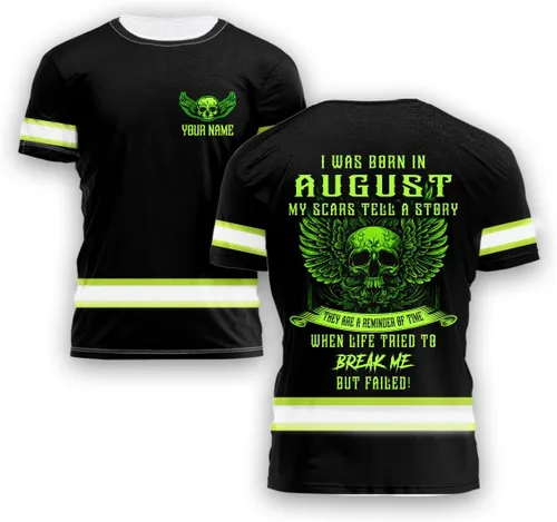 Vista 18 de Maddly Polo de alta visibilidad con diseño de calavera y bandera de Estados Unidos, ropa de trabajo patriótica con nombre personalizado