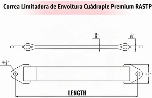 Vista 8 de RASTP Correa Limitadora, Correa Limitadora de Envoltura Cuádruple Premium para Carretilla de Carga de Coche, Correas de Eje para Grúa de Camiones