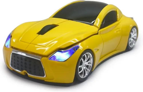 Vista 9 de Mouse inalámbrico de coche para computadora, con receptor USB, 3D, 1600 DPI, fresco y lindo, para computadora portátil, computadora, Mac