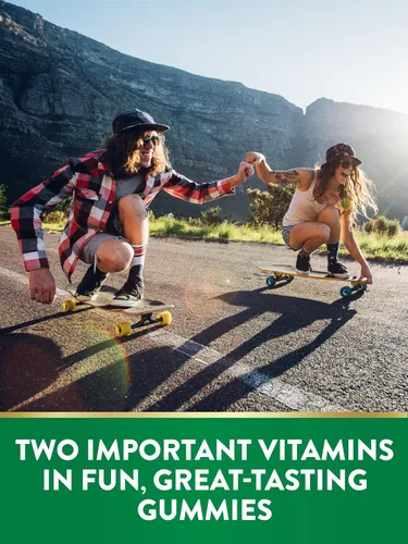 Vista 4 de Nature's Truth Gomitas de vitamina D3 + K2 50 unidades Sabor melocotón y mango Suplemento vegetariano, sin OMG y sin gluten