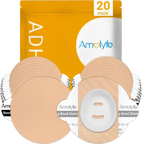 Vista 12 de Parches Dexcom G7, 20 piezas de parches adhesivos impermeables Dexcom Stelo, 1 pieza de cubierta protectora reutilizable para sensor CGM