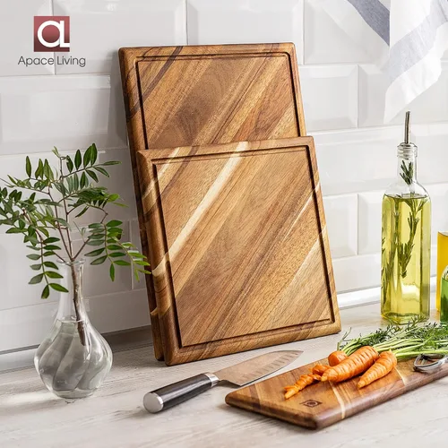 Vista 8 de Apace Living Acacia - Caja de pan Arise + juego de tablas de cortar de coro