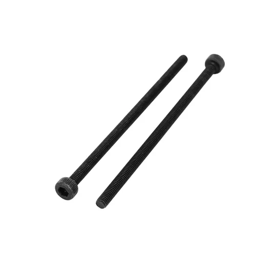 Vista 2 de uxcell M3x60mm rosca completa cabeza hexagonal moleteada tornillo tornillo negro 10pcs