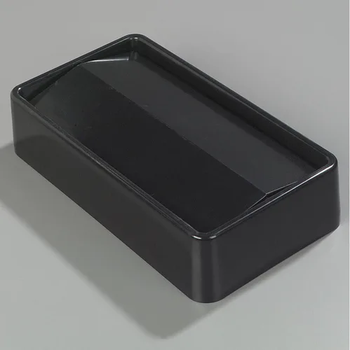 Vista 7 de Carlisle FoodService Products 34202403 TrimLine Tapa abatible de plástico, 20.19 x 11.56 x 4-1/2 pulgadas, 15-23 galones, color negro