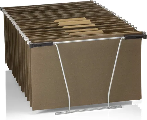 Vista 2 de Officemate 91966 - Bastidor colgante universal para archivos, tamaño carta y legal, guías de 24 a 27 pulgadas, acero, 1 juego