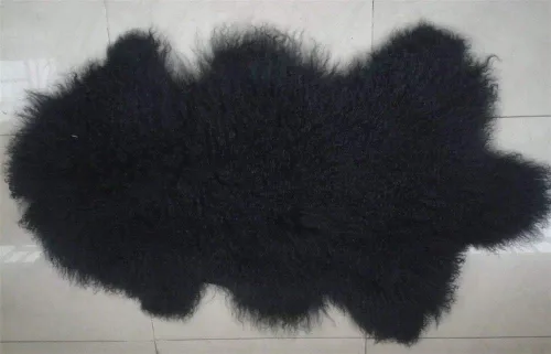 Vista 5 de Alfombra de lana auténtica de oveja tibetana/mongol de piel de oveja tibetana y mongol, alfombra de lana real para dormitorio, sala de estar, 3.5 x