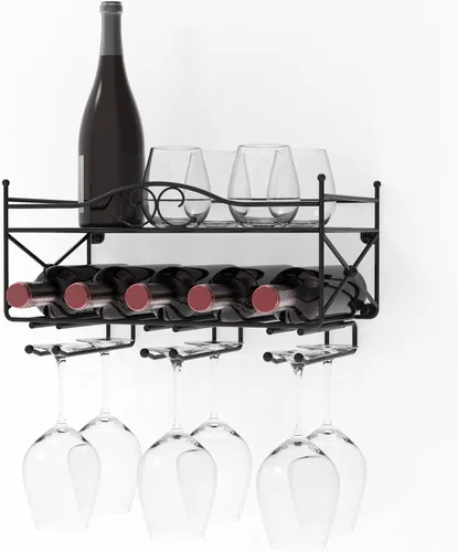 Vista 4 de Mango Steam soporte para botellas de vino y copas, para pared