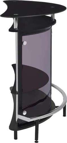 Vista 10 de Coaster Home Furnishings - Amarillo - Vidrio - Armario de vino independiente con marco de metal curvado y almacenamiento - Comedor y bar en casa