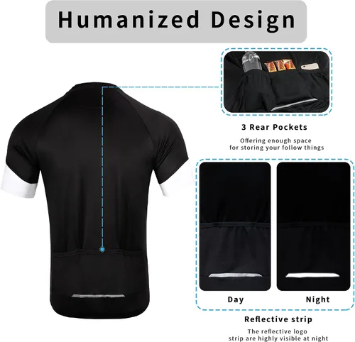 Vista 5 de Dooy - Camiseta de manga corta para hombre con bolsillos, transpirable, secado rápido