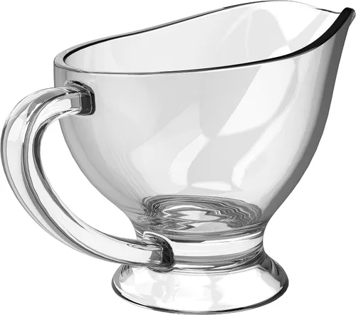 Vista 5 de RONDURE Juego de 2 salsas de vidrio – 7 onzas con asa para crema, jarra para comedor, salsas, aderezo de ensalada, decoración del hogar