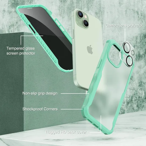 Vista 473 de CENHUFO Funda de privacidad para iPhone 11 Pro, funda de cuerpo completo con protector de pantalla de privacidad de vidrio templado 9H integrado