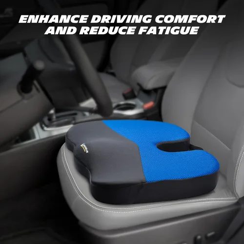 Vista 2 de MICHELIN Paquete de 2 cojines de asiento de espuma viscoelástica, infusión de gel para una comodidad refrescante, soporte ergonómico ortopédico