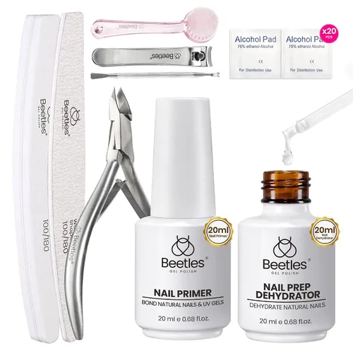 Vista 13 de Beetles - Juego de capa superior y base de gel que no se limpia para esmalte de uñas de gel 2pcs 0.5 fl oz Super Brillante y Larga Duración Soak