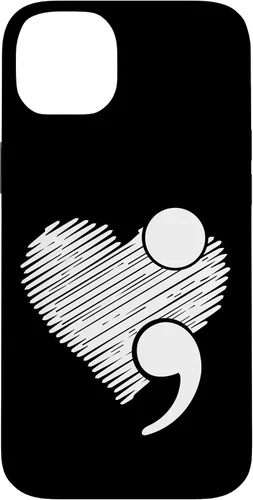 Vista 15 de Suicide Awareness - Suicide Prevention Heart Semicolon Gift Case for iPhone 17
