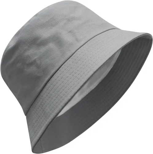 Vista 28 de PFFY Bucket Hat for Women Men Cotton Summer Sun Beach Fishing Cap Negro puro
