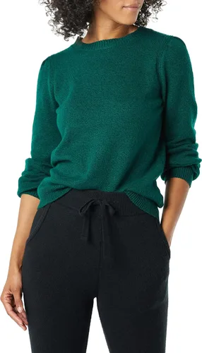 Vista 4 de Tienda Essentials - Suéter de cuello redondo con hombros plisados suave al tacto para mujer