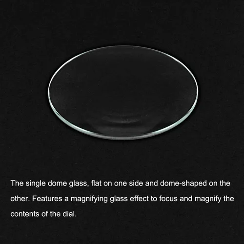 Vista 3 de uxcell Paquete de 8 lentes de cristal de 0.059 in de diámetro para reloj, cúpula única, redonda, grosor de borde de 0.059 in para reparación