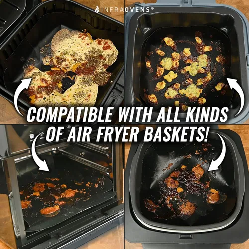 Vista 4 de INFRAOVENS Cubierta protectora de cesta para freidora de aire, accesorios innovadores para freidora de aire y utensilios de cocina para freidoras