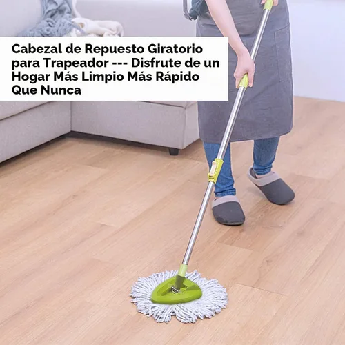Vista 2 de EasyWring - Juego de 4 cabezales de repuesto para trapeador giratorio, microfibra, compatible con trapeador giratorio triangular, limpieza