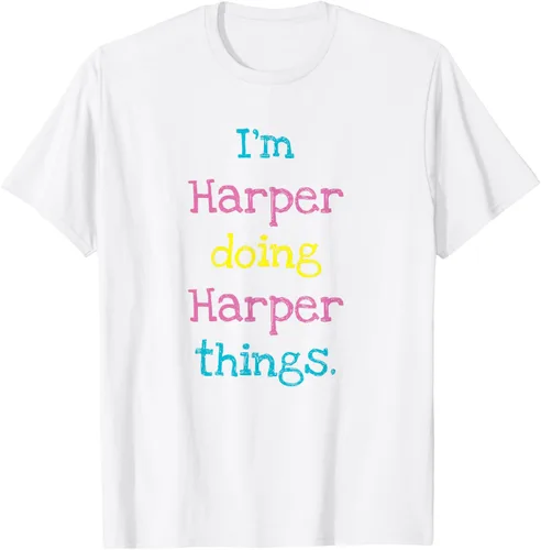 Vista 68 de Harper - Camiseta de regalo para niños con texto personalizado