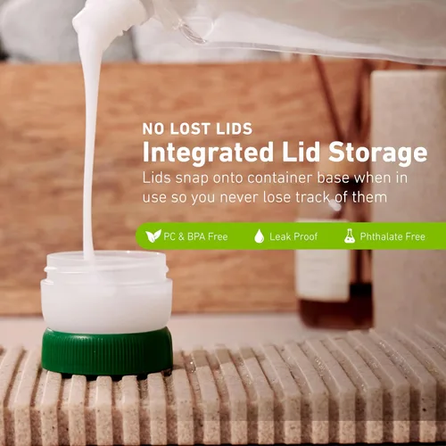 Vista 3 de humangear STAX, contenedores apilables para aperitivos – Sistema de viaje a prueba de fugas – Seguro para alimentos por la FDA, sin BPA/PC/ftalatos