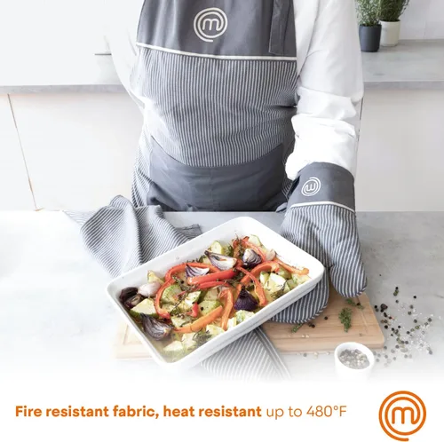 Vista 3 de MasterChef Chef Apron for Men & Women, Cooking Apron for the Kitchen & BBQ Grilling