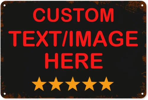 Vista 20 de Letreros personalizados para negocios al aire libre de metal con texto en inglés «Make Your Own 12X12» Letrero personalizado para jardines al aire