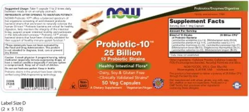 Vista 2 de Now Foods probiotic-10 25 millones, 2, 2