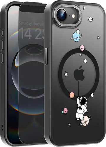 Vista 121 de Goodon para iPhone 15 Pro Max con protector de pantalla de privacidad, compatible con Magsafe, funda translúcida mate a prueba de golpes - Linda