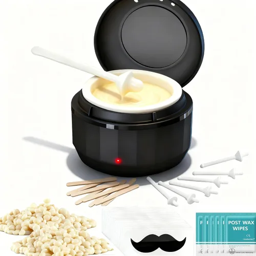 Vista 7 de Kit de cera de nariz de 4.23 oz, kit de cera para el cabello de la nariz con 40 aplicadores, kit de depilación de nariz rápido e indoloro