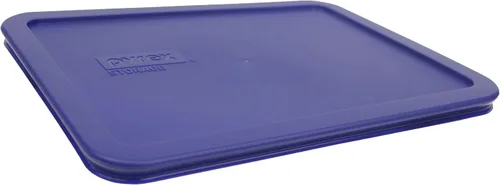 Vista 2 de Pyrex 7211-PC - Tapa rectangular de plástico para almacenamiento de alimentos, 6 tazas, color azul marino, fabricada en Estados Unidos