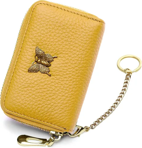 Vista 10 de imeetu Tarjetero RFID para mujer, cartera para tarjetas de visita (negro)