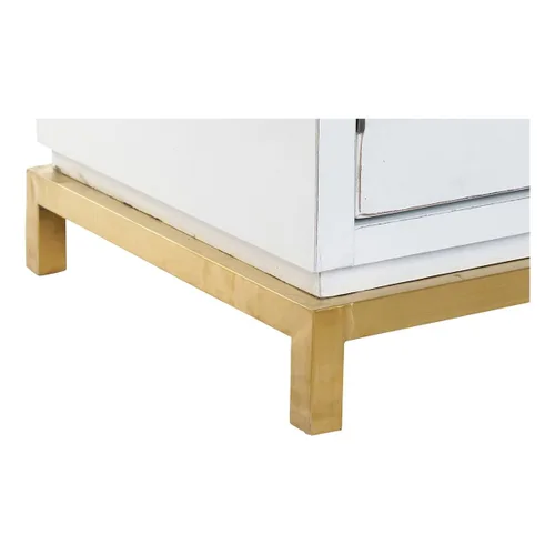 Vista 6 de Aparador DKD Home Decor Kamakura Blanco Dorado Metal Álamo 150 x 50 x 80 cm (150 x 50 x 80 cm)